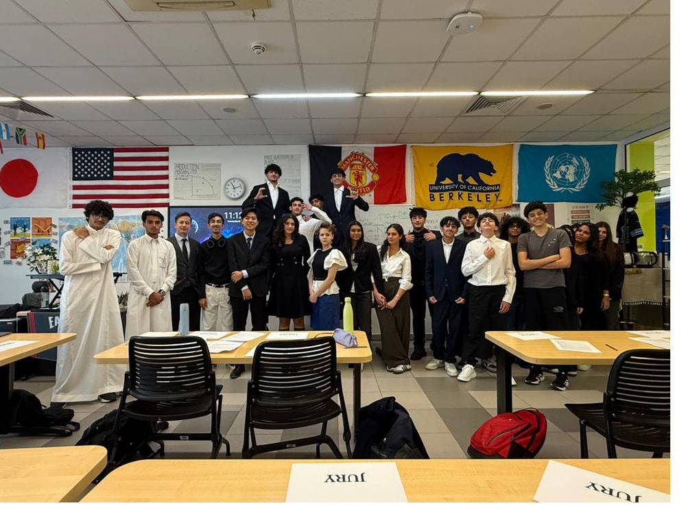 AISR students after a classroom simulation